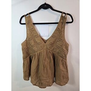 Crochet Top Babydoll Tank Large Cottage Goth Whimsigoth Boho Hippie‎ Flowy